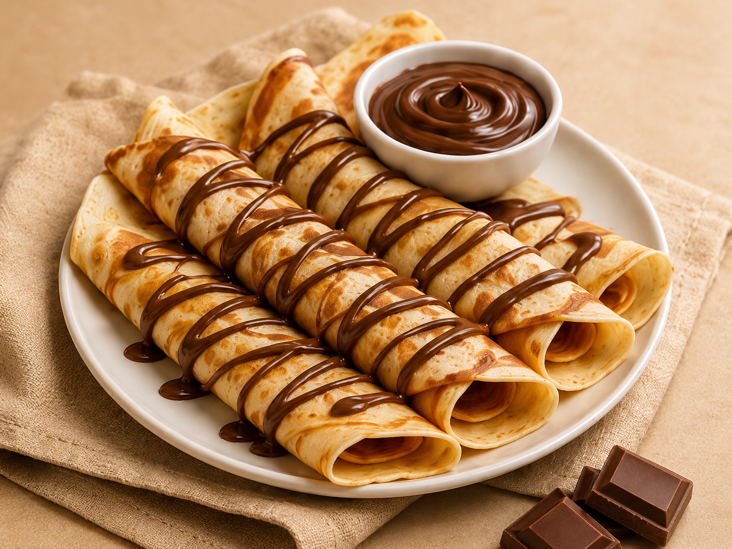 5 crêpes nutella